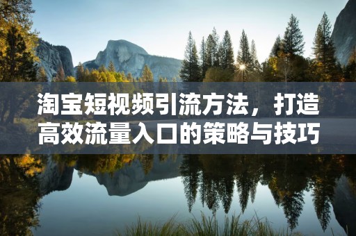淘宝短视频引流方法，打造高效流量入口的策略与技巧