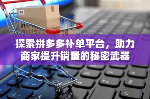 探索拼多多补单平台，助力商家提升销量的秘密武器