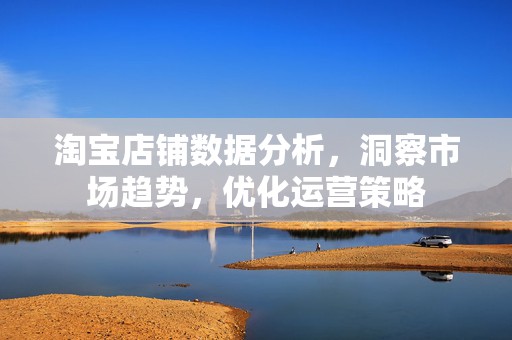 淘宝店铺数据分析，洞察市场趋势，优化运营策略