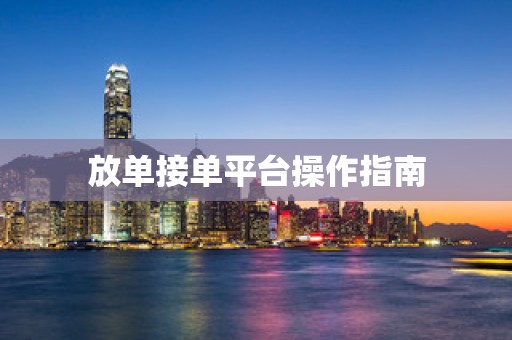 放单接单平台操作指南