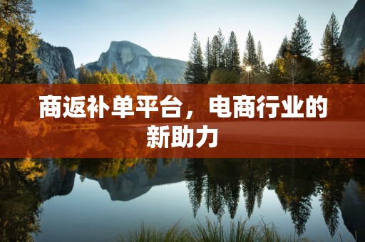 商返补单平台，电商行业的新助力