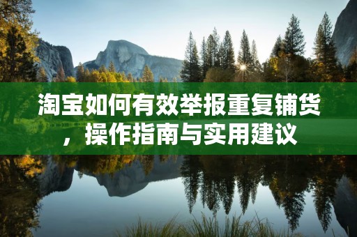 淘宝如何有效举报重复铺货，操作指南与实用建议