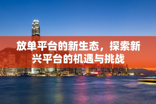 放单平台的新生态，探索新兴平台的机遇与挑战