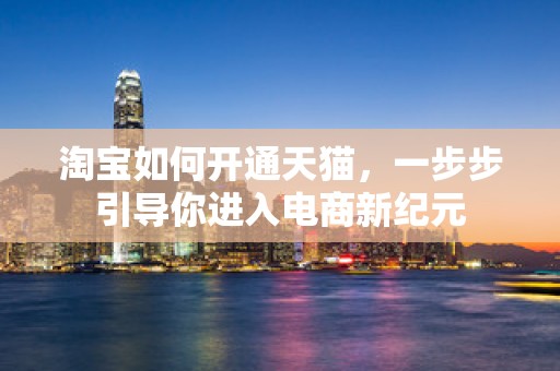 淘宝如何开通天猫，一步步引导你进入电商新纪元