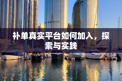 补单真实平台如何加入，探索与实践
