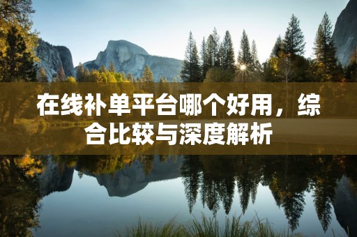 在线补单平台哪个好用，综合比较与深度解析