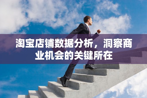 淘宝店铺数据分析，洞察商业机会的关键所在