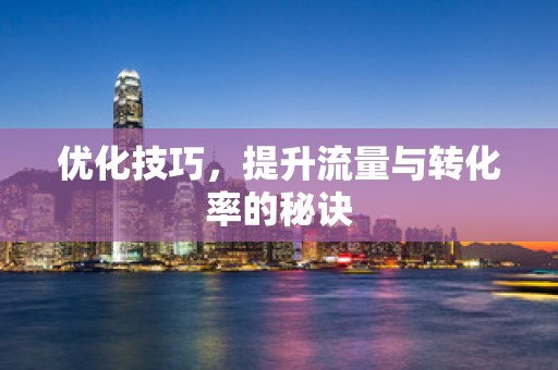 优化技巧，提升流量与转化率的秘诀