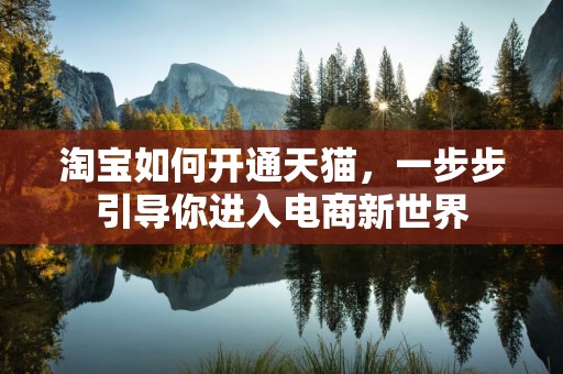 淘宝如何开通天猫，一步步引导你进入电商新世界