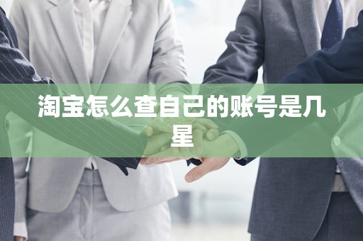 淘宝怎么查自己的账号是几星
