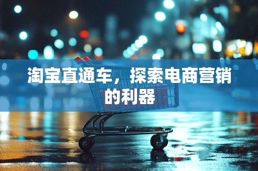 淘宝直通车，探索电商营销的利器