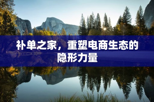 补单之家，重塑电商生态的隐形力量