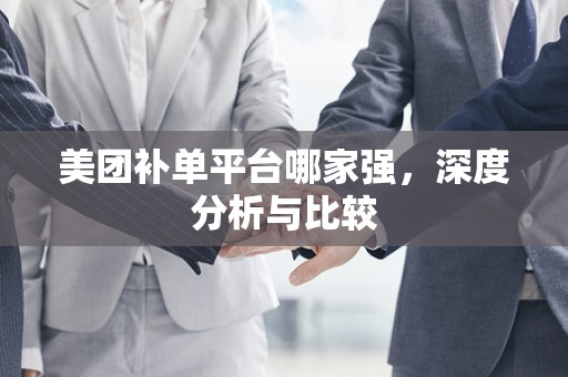 美团补单平台哪家强，深度分析与比较
