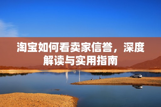 淘宝如何看卖家信誉，深度解读与实用指南