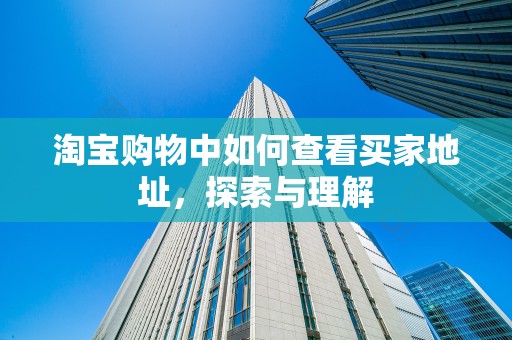 淘宝购物中如何查看买家地址，探索与理解