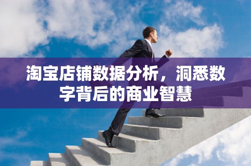 淘宝店铺数据分析，洞悉数字背后的商业智慧