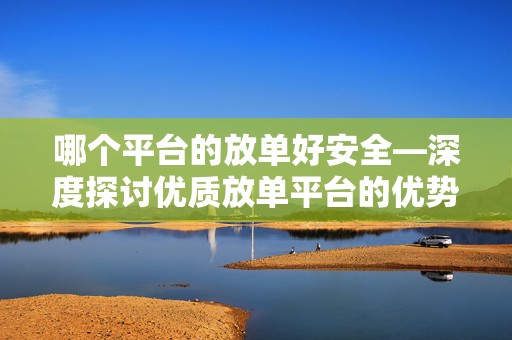 哪个平台的放单好安全—深度探讨优质放单平台的优势与特点