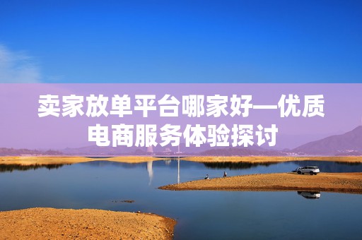 卖家放单平台哪家好—优质电商服务体验探讨
