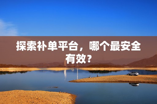 探索补单平台，哪个最安全有效？
