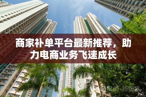 商家补单平台最新推荐，助力电商业务飞速成长