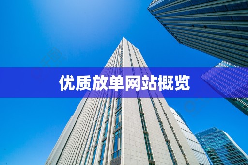 优质放单网站概览