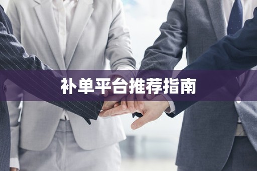 补单平台推荐指南