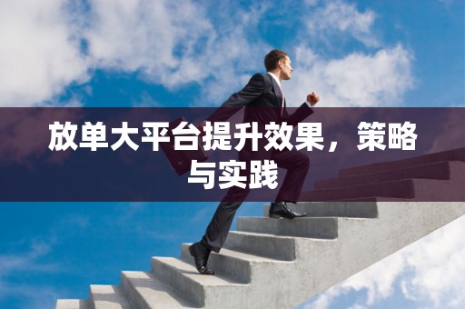 放单大平台提升效果，策略与实践