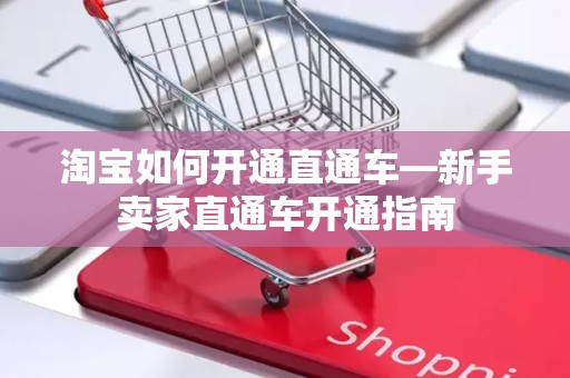 淘宝如何开通直通车—新手卖家直通车开通指南