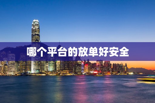 哪个平台的放单好安全