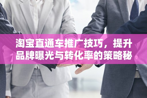 淘宝直通车推广技巧，提升品牌曝光与转化率的策略秘籍