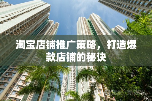 淘宝店铺推广策略，打造爆款店铺的秘诀