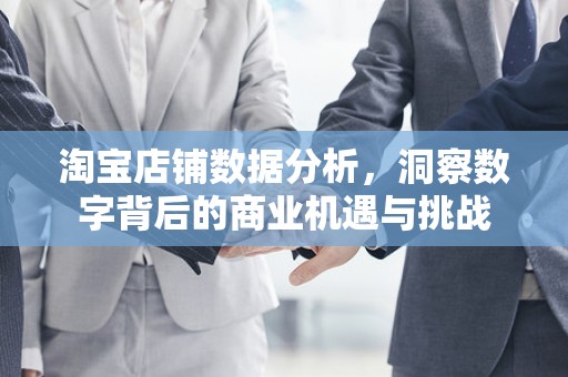 淘宝店铺数据分析，洞察数字背后的商业机遇与挑战