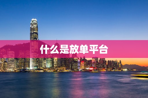 什么是放单平台