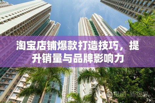 淘宝店铺爆款打造技巧，提升销量与品牌影响力