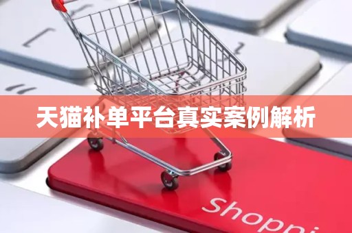 天猫补单平台真实案例解析