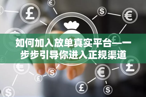 如何加入放单真实平台—一步步引导你进入正规渠道