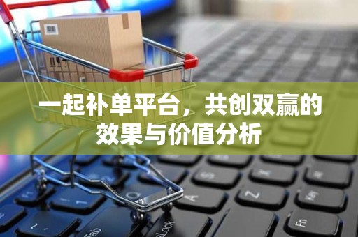 一起补单平台，共创双赢的效果与价值分析