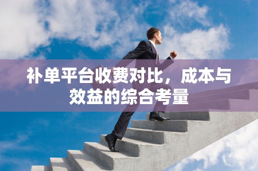 补单平台收费对比，成本与效益的综合考量