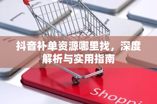 抖音补单资源哪里找，深度解析与实用指南