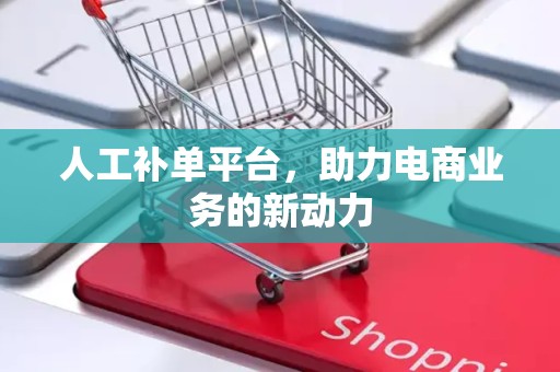 人工补单平台，助力电商业务的新动力
