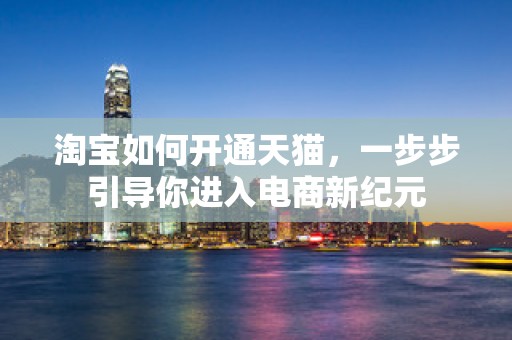 淘宝如何开通天猫，一步步引导你进入电商新纪元