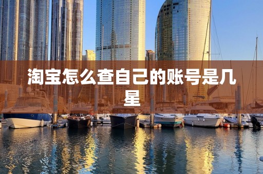 淘宝怎么查自己的账号是几星