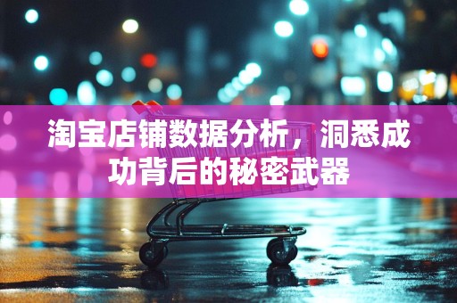 淘宝店铺数据分析，洞悉成功背后的秘密武器