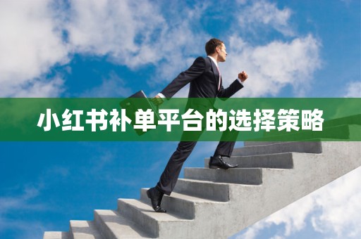 小红书补单平台的选择策略