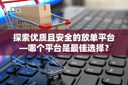 探索优质且安全的放单平台—哪个平台是最佳选择？