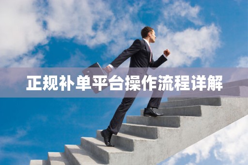 正规补单平台操作流程详解