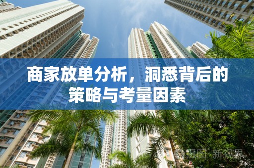 商家放单分析，洞悉背后的策略与考量因素