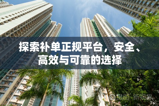 探索补单正规平台，安全、高效与可靠的选择