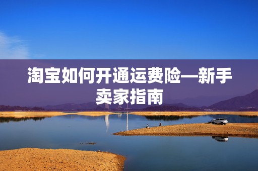淘宝如何开通运费险—新手卖家指南