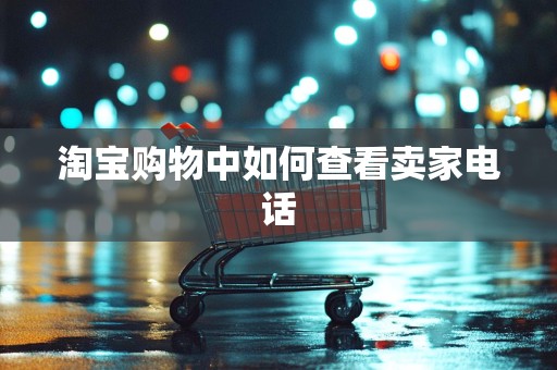 淘宝购物中如何查看卖家电话